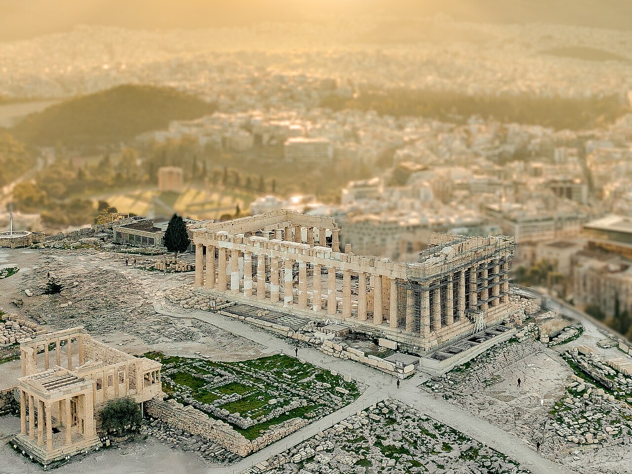 The Acropolis seen from above.